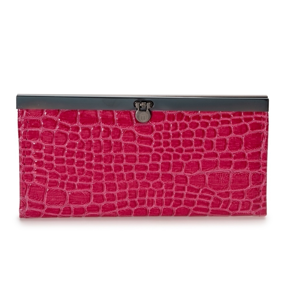 Pink Wallet in Patent Faux Leather